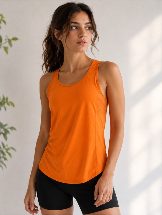 lululemon athletica Tops - Top Lululemon bright orange athletic tank top